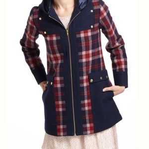 Madchen Riveted Plaid Coat